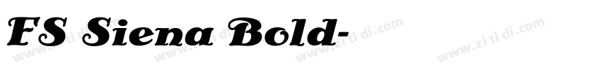FS Siena Bold字体转换